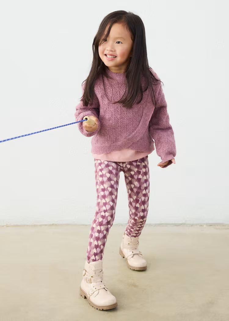 Girls Violet Asymmetric Sweater