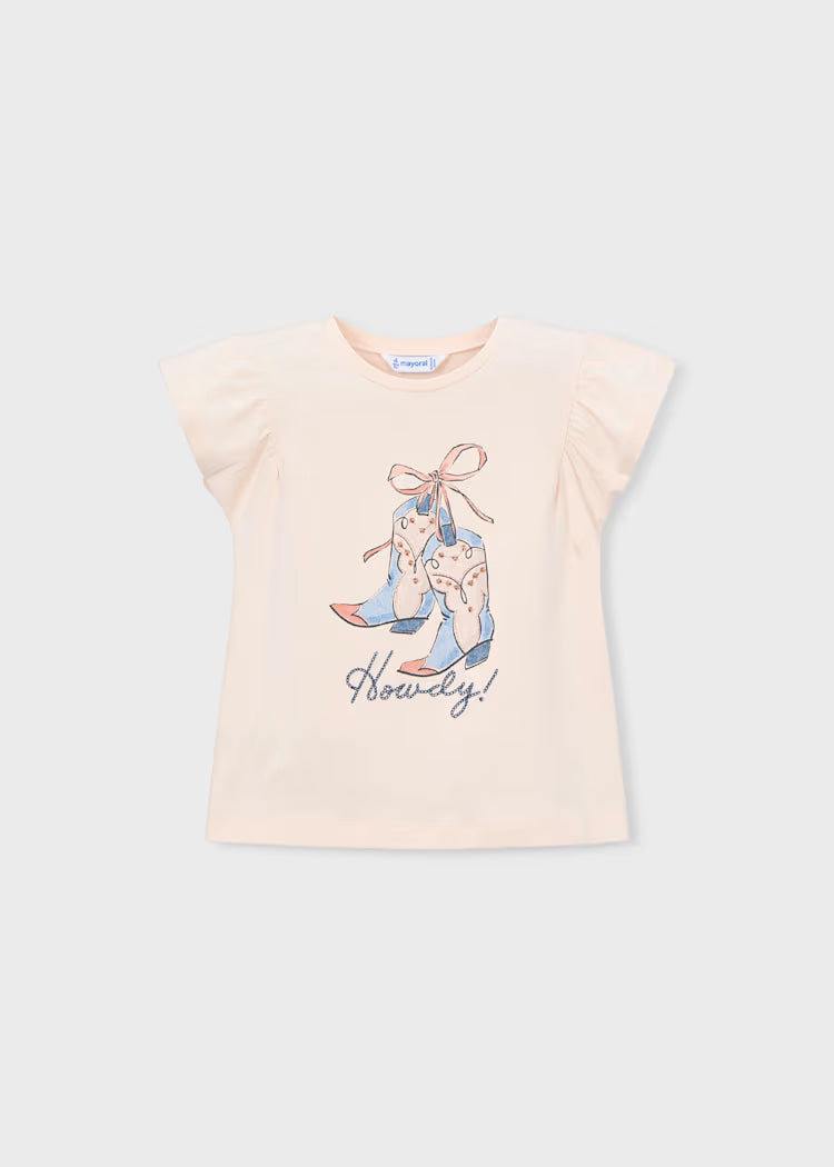 Girl's Boots and Bow T-Shirt