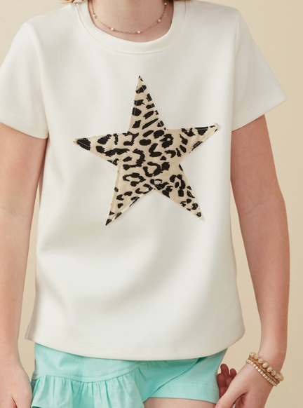 CHEETAH STAR OFF WHITE TEE