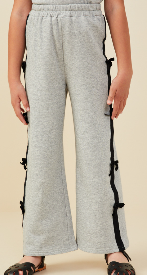 Heather Grey Bow Set