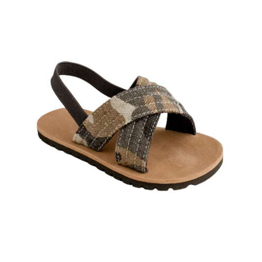 CAMO CANVAS CRISS CROSS SANDAL