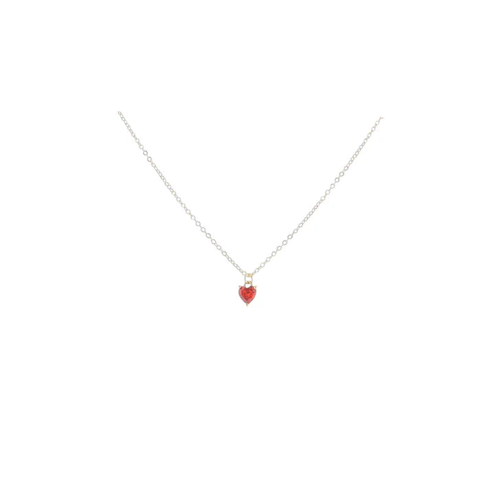 KIDS 18K GOLD PLATED CABLE CHAIN NECKLACE WITH BIRTHSTONE