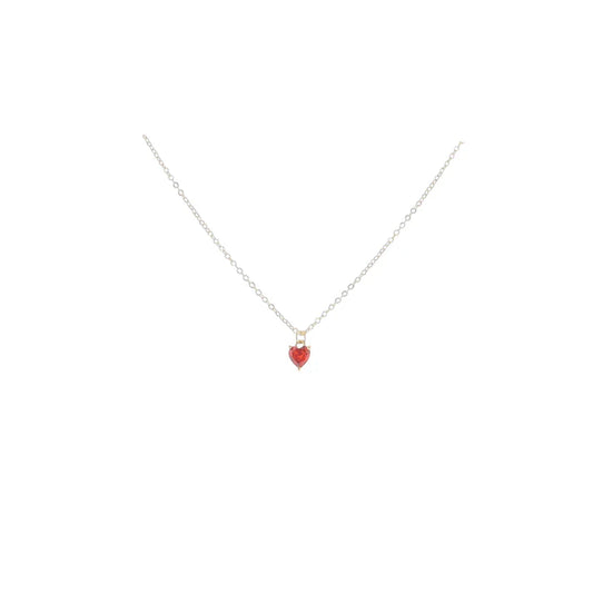 KIDS 18K GOLD PLATED CABLE CHAIN NECKLACE WITH BIRTHSTONE