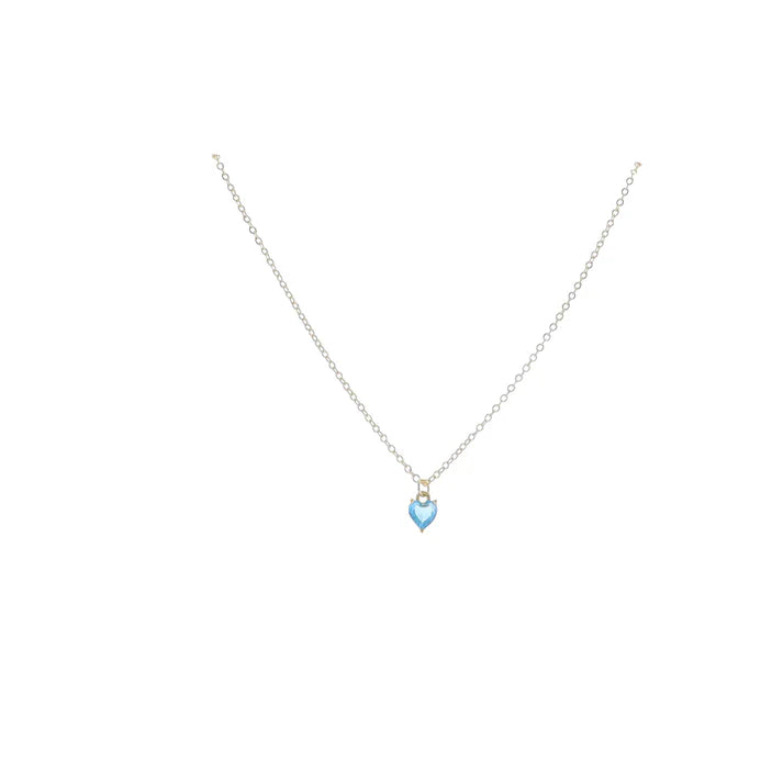 KIDS 18K GOLD PLATED CABLE CHAIN NECKLACE WITH BIRTHSTONE