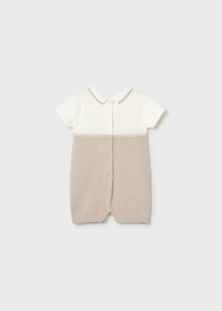 Newborn Boy Knitted Romper