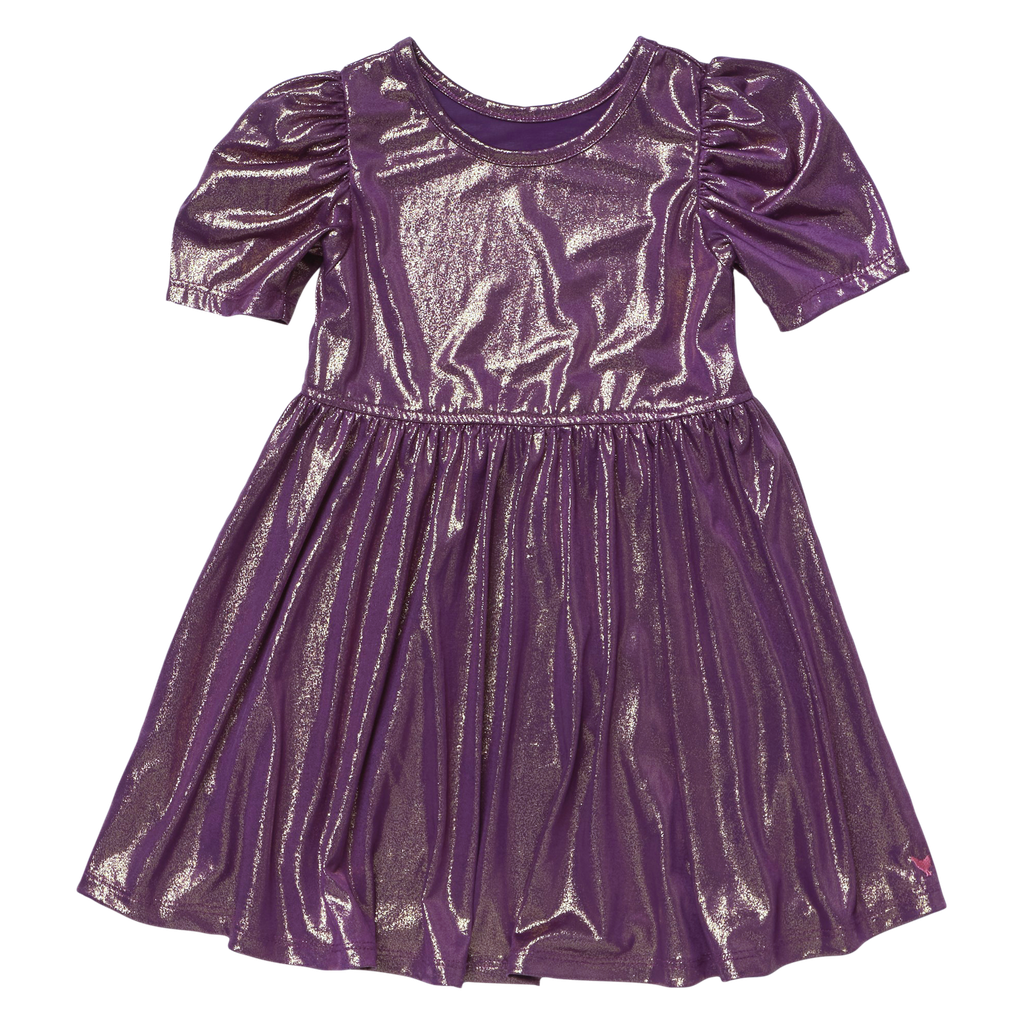 Deep Purple Lame Laurie Dress