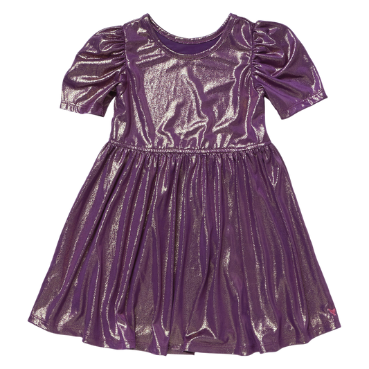 Deep Purple Lame Laurie Dress