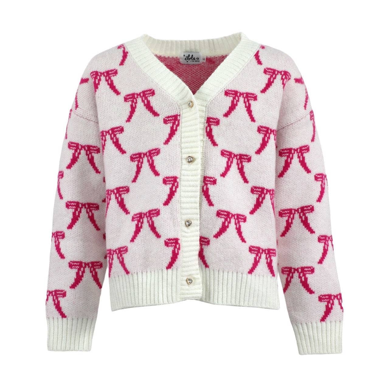 Pretty In Pink Bow Cardigan